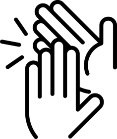 Clapping Hands Craft Design Svg File, Free Vectors File